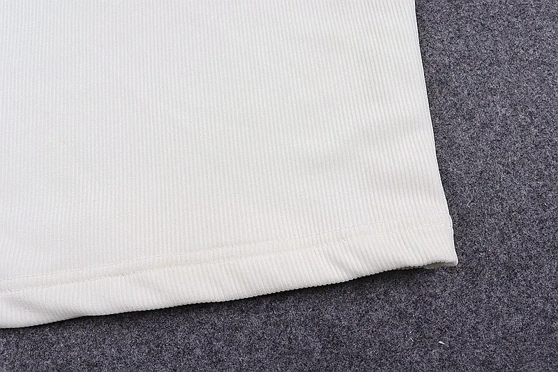 Women's White Halter Backless Ribbed Knit Tank Top - Sexy Streetwear Cropped Vest for Summer Fashion showcase 18