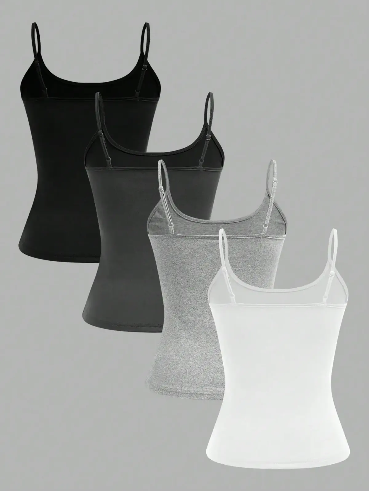 3-Pack Women's Solid Color Camisole Vests - Adjustable Strap, Sleeveless, Sexy Basic Tank Tops for Summer Wear showcase 2