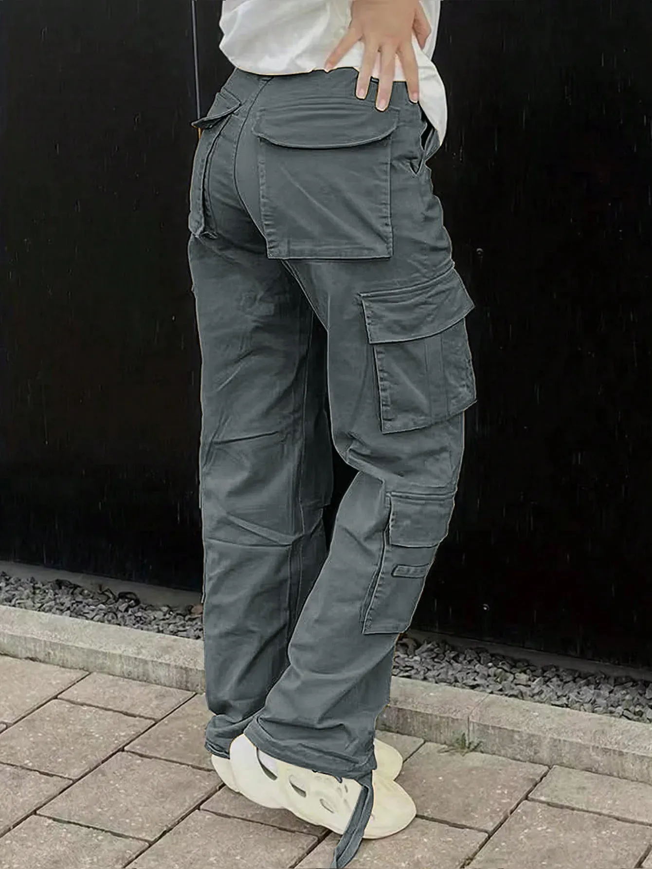 Women's Tactical Cargo Pants - Durable Straight Leg Workwear Trousers for Outdoor Adventures, Hiking, and Casual Streetwear - Spring/Summer Style thumbnail 5