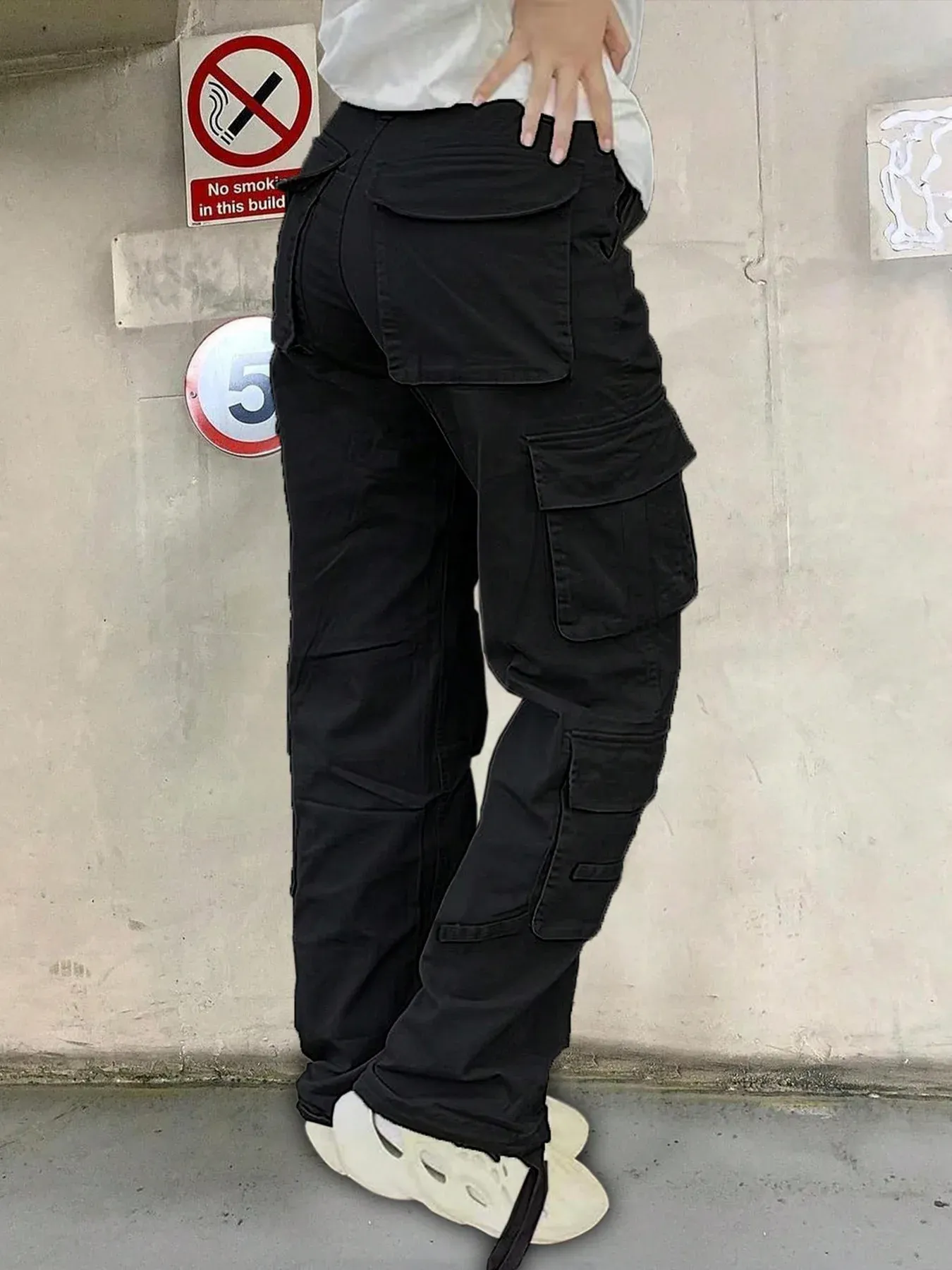 Women's Tactical Cargo Pants - Durable Straight Leg Workwear Trousers for Outdoor Adventures, Hiking, and Casual Streetwear - Spring/Summer Style thumbnail 6