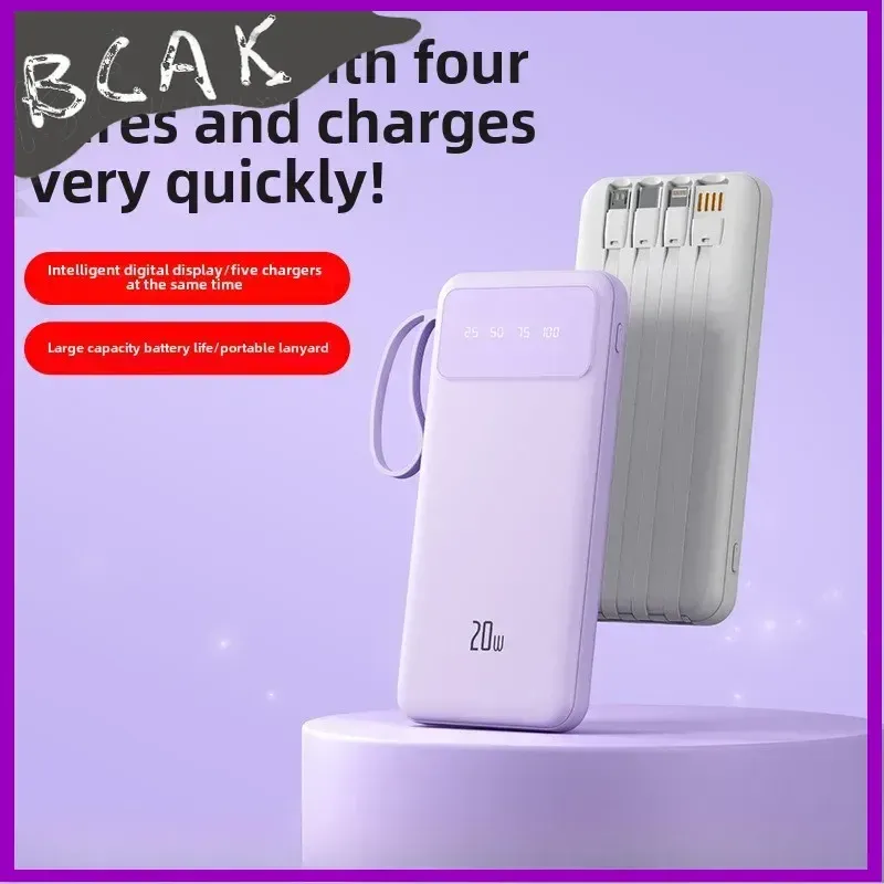 BCAK 20000mAh Power Bank - Large Capacity Fast Charging Portable Mobile Power Supply with PD Charging, Compact Design for Travel & Daily Use - Image 4