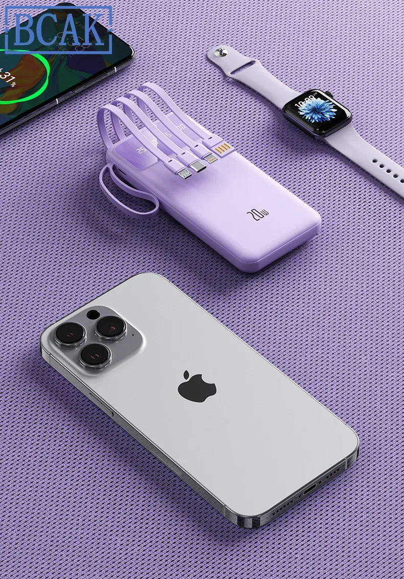 BCAK 20000mAh Power Bank - Large Capacity Fast Charging Portable Mobile Power Supply with PD Charging, Compact Design for Travel & Daily Use showcase 9