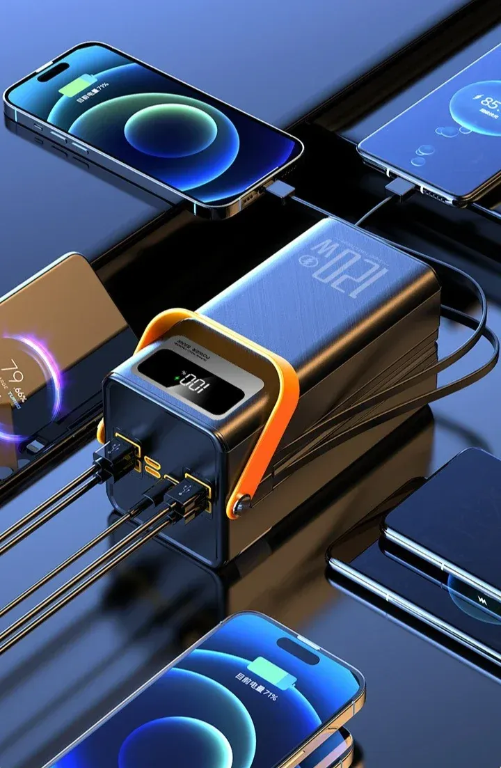 160000mAh Portable Power Bank 22.5W Fast Charger with USB-C Cable, External Spare Battery for iPhone, Samsung, Xiaomi - High Capacity Mobile Charger showcase 13