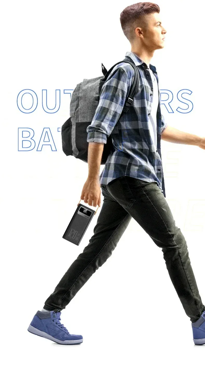 160000mAh Portable Power Bank 22.5W Fast Charger with USB-C Cable, External Spare Battery for iPhone, Samsung, Xiaomi - High Capacity Mobile Charger showcase 14