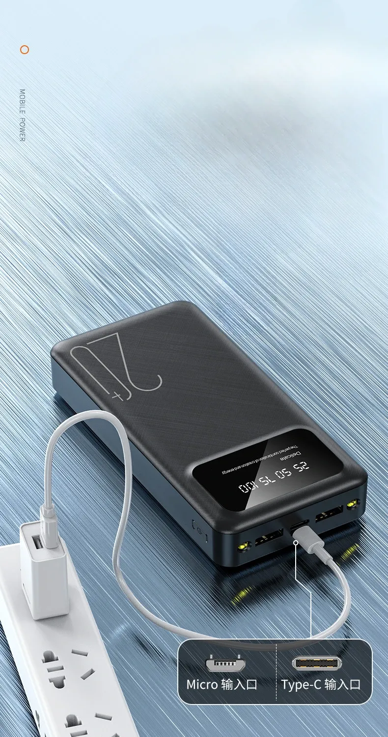 BCAK 20000mAh Power Bank with Built-in Cable, Mini Portable Fast Charging Mobile Phone Charger, Ideal Gift for Tech Enthusiasts in Ghana showcase 9