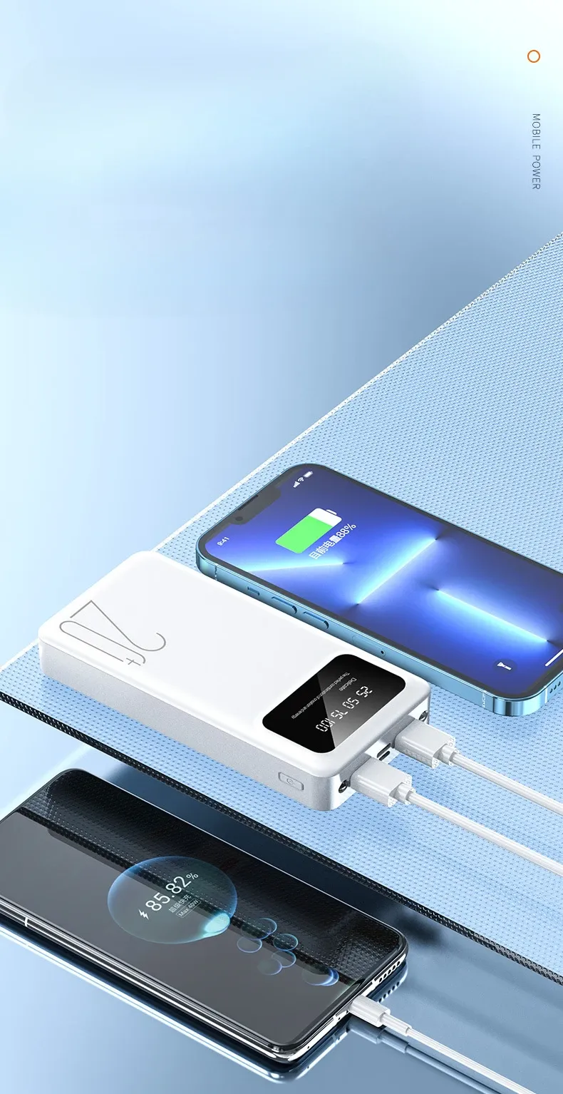 BCAK 20000mAh Power Bank with Built-in Cable, Mini Portable Fast Charging Mobile Phone Charger, Ideal Gift for Tech Enthusiasts in Ghana showcase 10