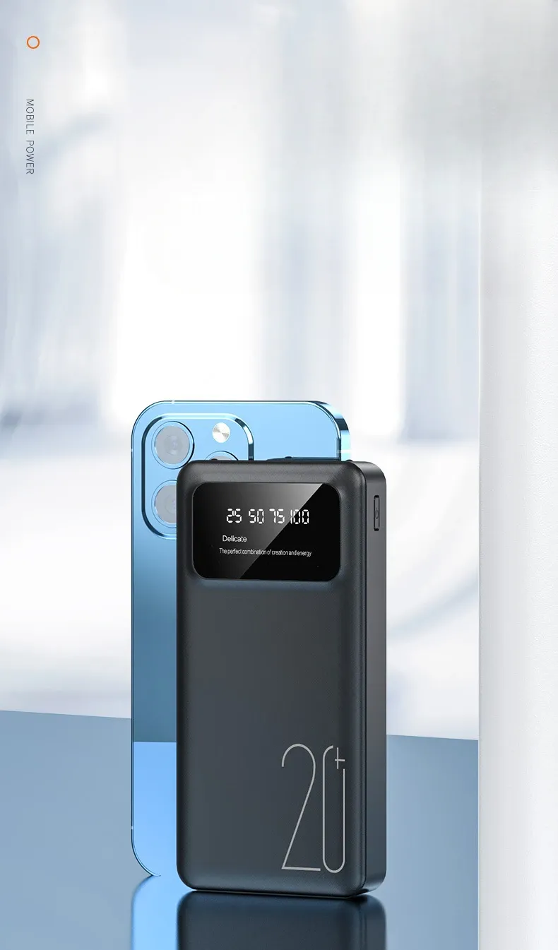 BCAK 20000mAh Power Bank with Built-in Cable, Mini Portable Fast Charging Mobile Phone Charger, Ideal Gift for Tech Enthusiasts in Ghana showcase 14