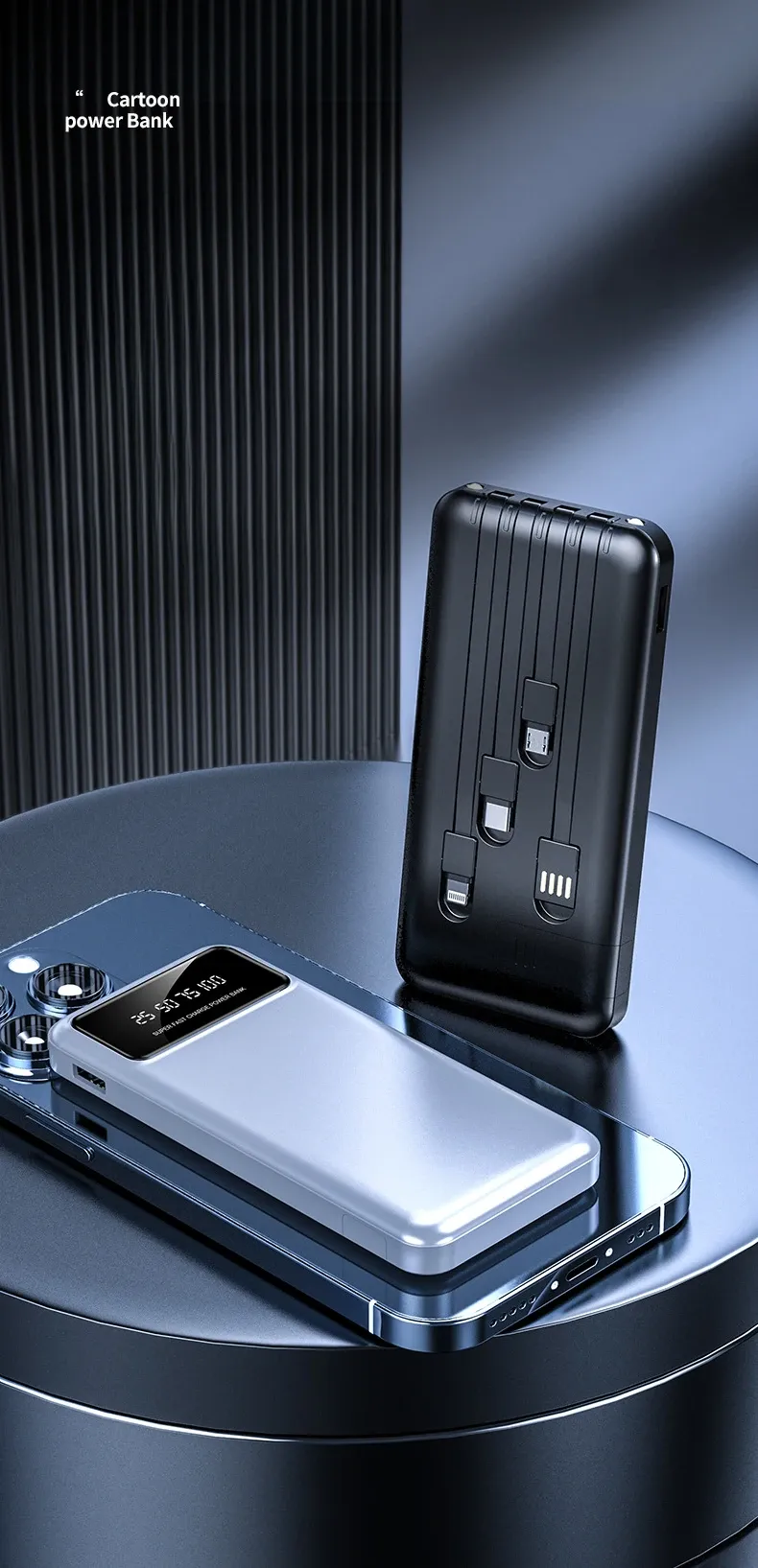 BCAK 20000mAh Power Bank with Built-in Cable, Mini Portable Fast Charging Mobile Phone Charger, Ideal Gift for Tech Enthusiasts in Ghana showcase 19