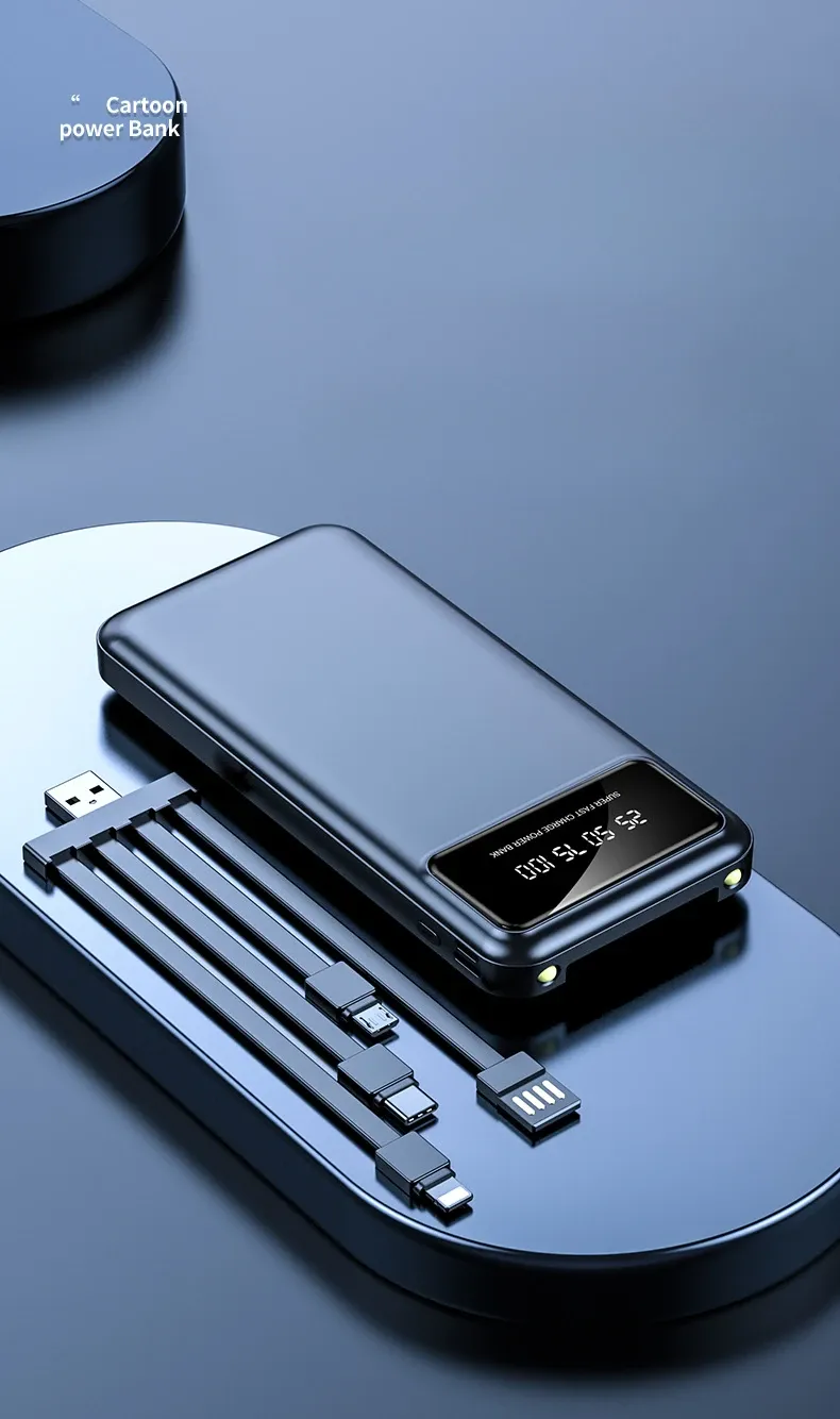 BCAK 20000mAh Power Bank with Built-in Cable, Mini Portable Fast Charging Mobile Phone Charger, Ideal Gift for Tech Enthusiasts in Ghana showcase 20