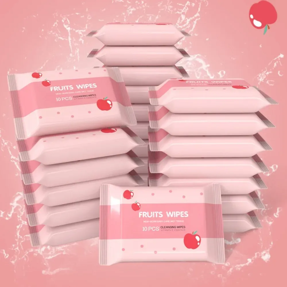 10 Pcs Spunlace Nonwoven Baby Wipes - EDI Pure Water, Disposable, Portable Wet Wipes for Baby Care Essentials thumbnail 2