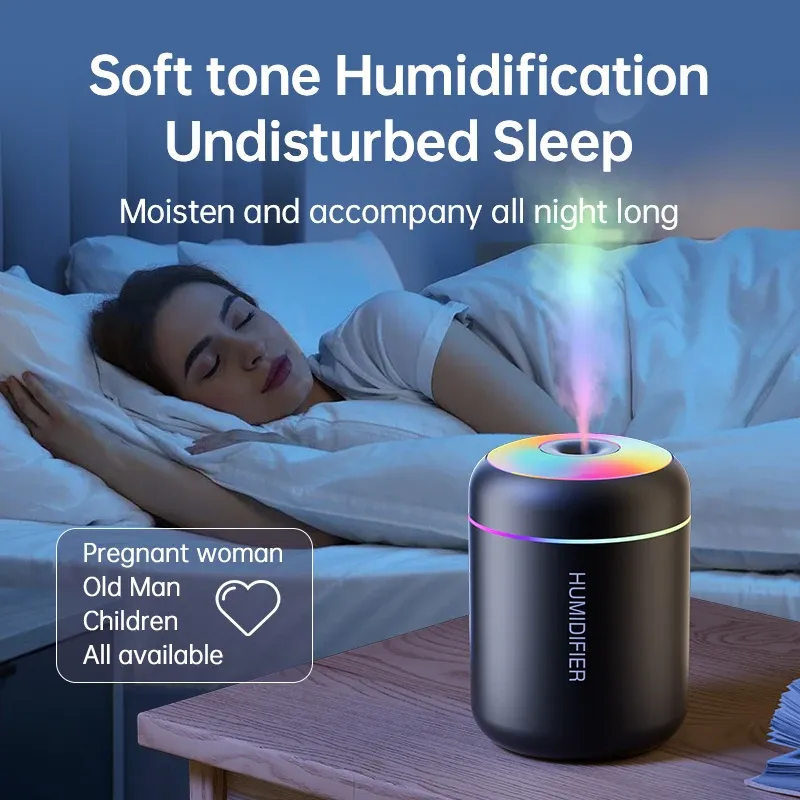 Mini 180ML USB Air Humidifier, Portable Electric Aroma Diffuser for Essential Oils, Aromatherapy Mist Maker with Lights for Car, Home, Bedroom thumbnail 3