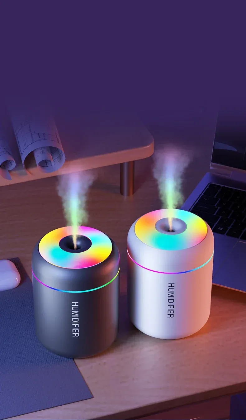 Mini 180ML USB Air Humidifier, Portable Electric Aroma Diffuser for Essential Oils, Aromatherapy Mist Maker with Lights for Car, Home, Bedroom showcase 1