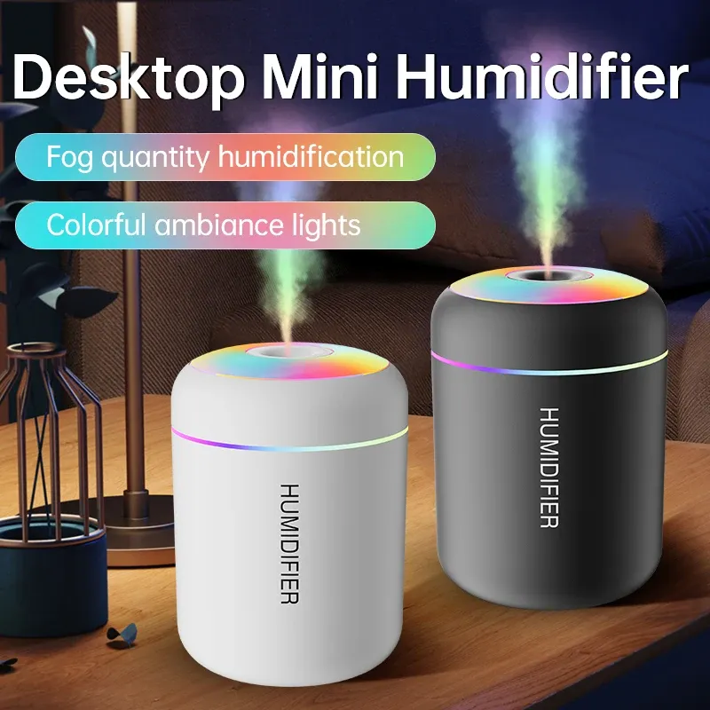 Mini 180ML USB Air Humidifier, Portable Electric Aroma Diffuser for Essential Oils, Aromatherapy Mist Maker with Lights for Car, Home, Bedroom showcase 2