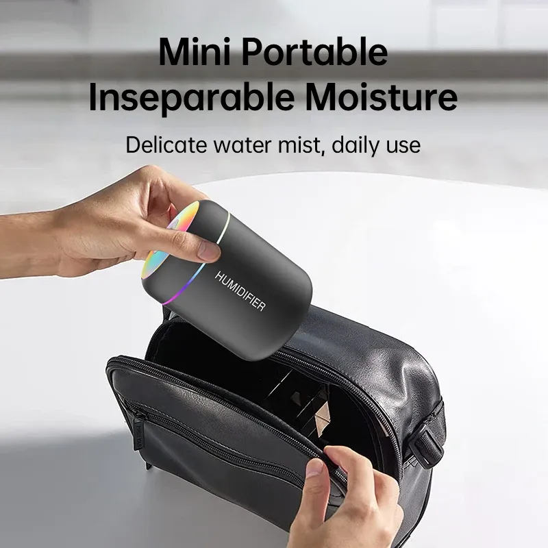 Mini 180ML USB Air Humidifier, Portable Electric Aroma Diffuser for Essential Oils, Aromatherapy Mist Maker with Lights for Car, Home, Bedroom showcase 3