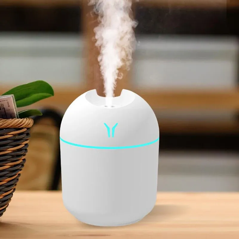 250ML USB Mini Air Humidifier Aroma Essential Oil Diffuser with LED Lamp - Quiet, Portable Mist Maker for Home, Car, Office thumbnail 1