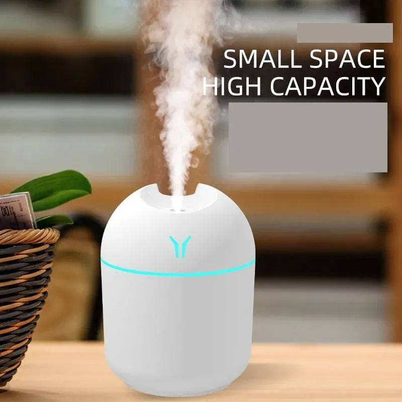 250ML USB Mini Air Humidifier Aroma Essential Oil Diffuser with LED Lamp - Quiet, Portable Mist Maker for Home, Car, Office thumbnail 2