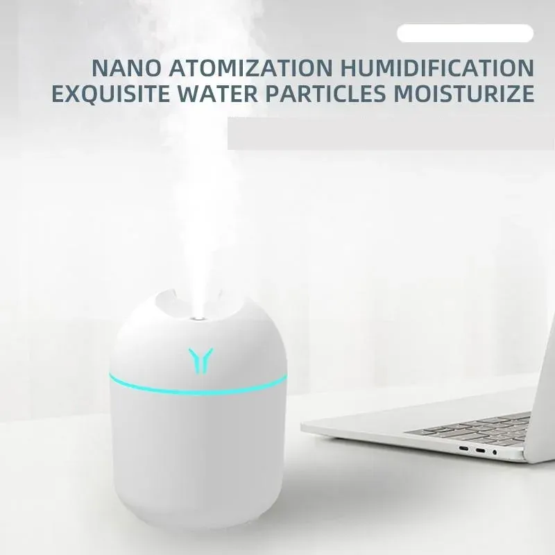250ML USB Mini Air Humidifier Aroma Essential Oil Diffuser with LED Lamp - Quiet, Portable Mist Maker for Home, Car, Office thumbnail 5