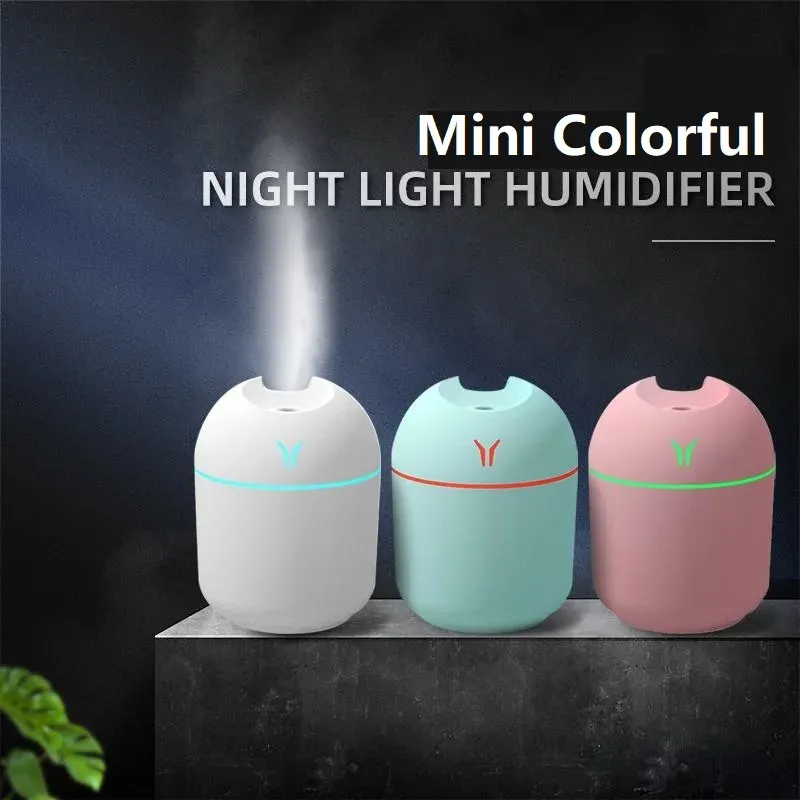 250ML USB Mini Air Humidifier Aroma Essential Oil Diffuser with LED Lamp - Quiet, Portable Mist Maker for Home, Car, Office showcase 1