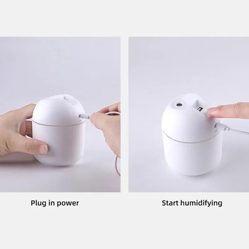 250ML USB Mini Air Humidifier Aroma Essential Oil Diffuser with LED Lamp - Quiet, Portable Mist Maker for Home, Car, Office showcase 8