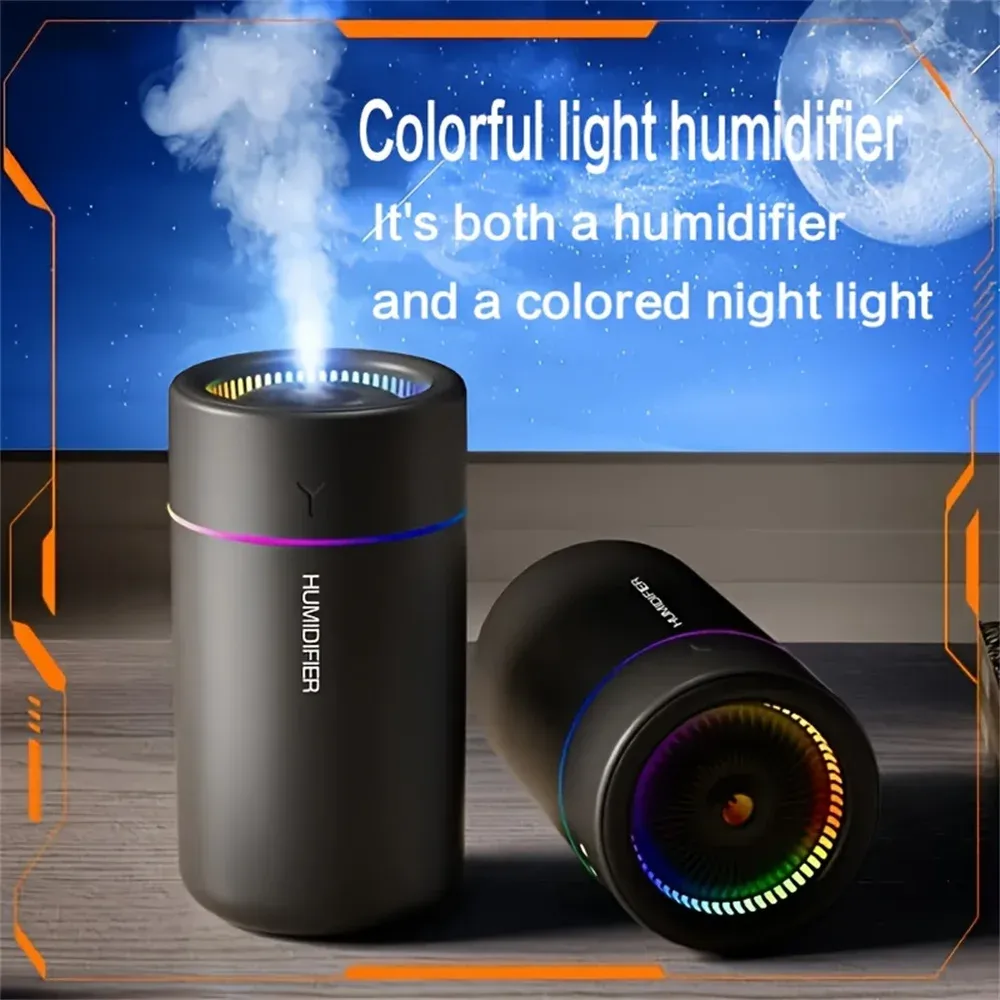 1pc Car Humidifier & Aromatherapy Diffuser with Colorful LED Lights - Silent Ultrasonic Air Purifier for Bedroom, Office, and Car showcase 1