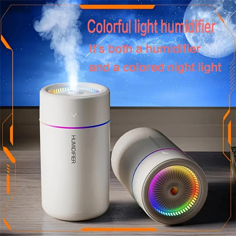 1pc Car Humidifier & Aromatherapy Diffuser with Colorful LED Lights - Silent Ultrasonic Air Purifier for Bedroom, Office, and Car thumbnail 2