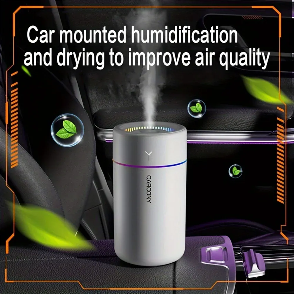 1pc Car Humidifier & Aromatherapy Diffuser with Colorful LED Lights - Silent Ultrasonic Air Purifier for Bedroom, Office, and Car showcase 6