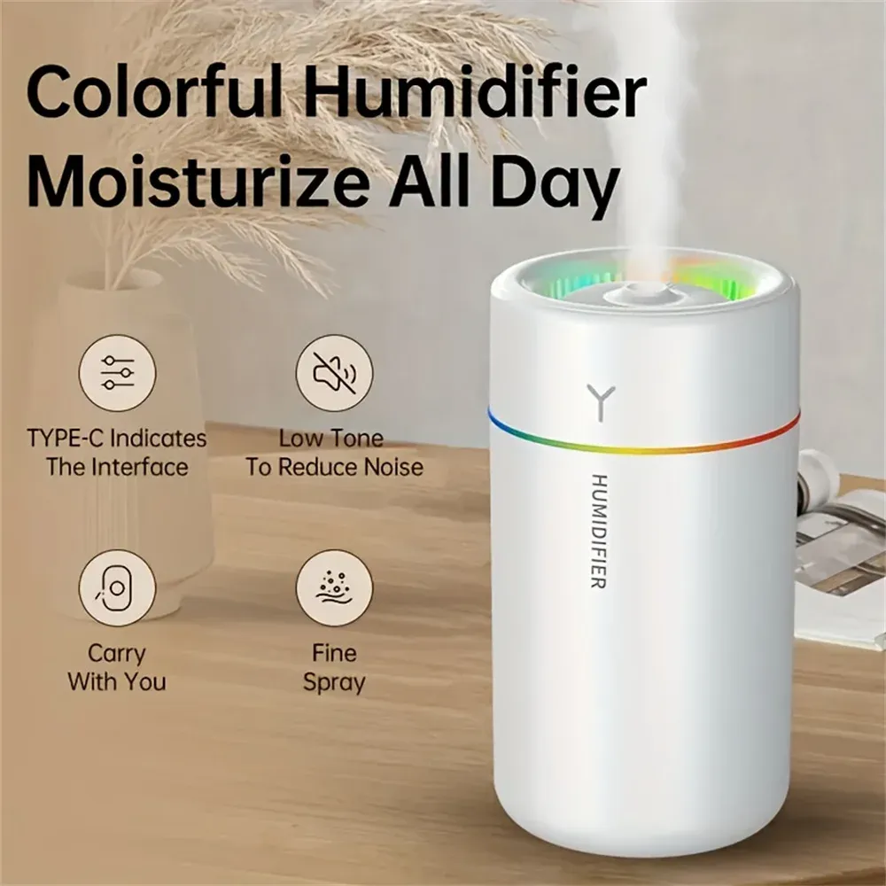 1pc Car Humidifier & Aromatherapy Diffuser with Colorful LED Lights - Silent Ultrasonic Air Purifier for Bedroom, Office, and Car showcase 8