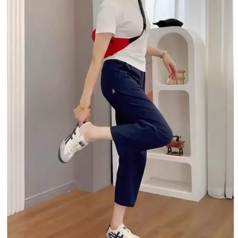 Women's Ice Silk Quick Dry Sports Pants - Loose Fit Casual Harlan Style, Breathable Summer Trousers for All Seasons showcase 6