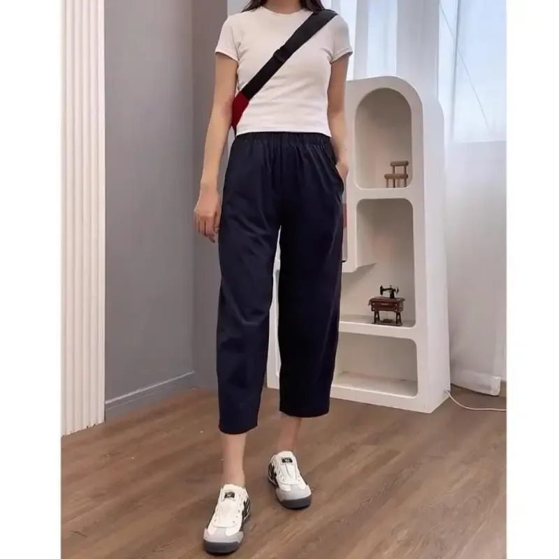 Women's Ice Silk Quick Dry Sports Pants - Loose Fit Casual Harlan Style, Breathable Summer Trousers for All Seasons showcase 7