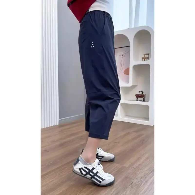 Women's Ice Silk Quick Dry Sports Pants - Loose Fit Casual Harlan Style, Breathable Summer Trousers for All Seasons showcase 8