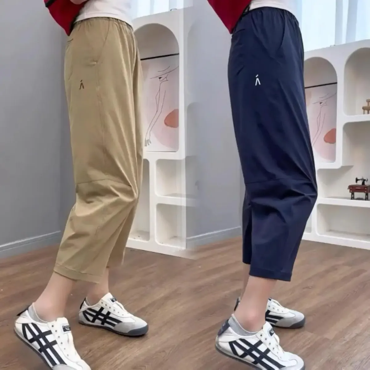 Women's Ice Silk Quick Dry Sports Pants - Loose Fit Casual Harlan Style, Breathable Summer Trousers for All Seasons showcase 10