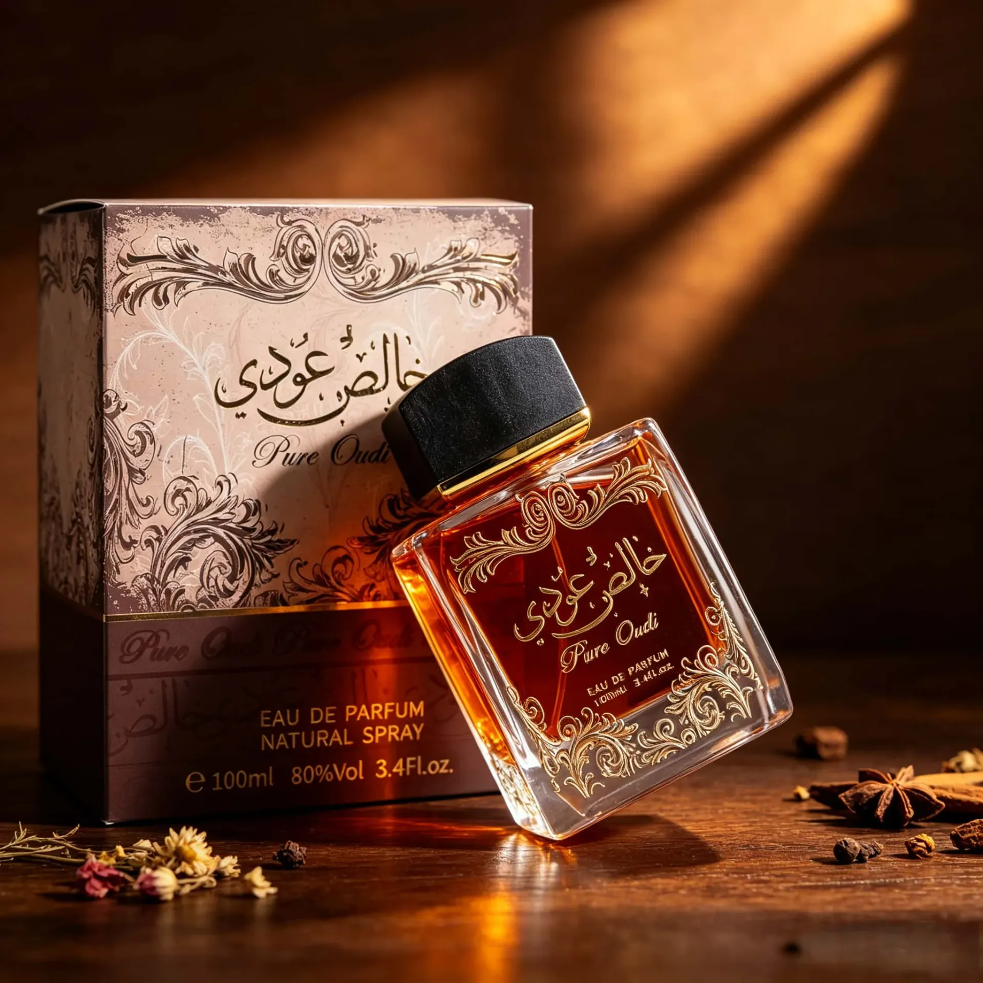 Pure Oudi Bold Arabian Oud Eau de Parfum 100ml for Men & Women - Long-Lasting Woody Amber Musk Cologne Spray, Premium Fragrance for All Occasions thumbnail 2