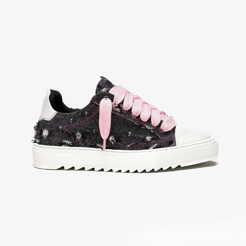 Men's Summer Canvas Platform Sneakers: Minimalist Lace-Up Casual Daily Outdoor Shoes, Versatile Trendy Fashion Footwear for Everyday Wear thumbnail 4