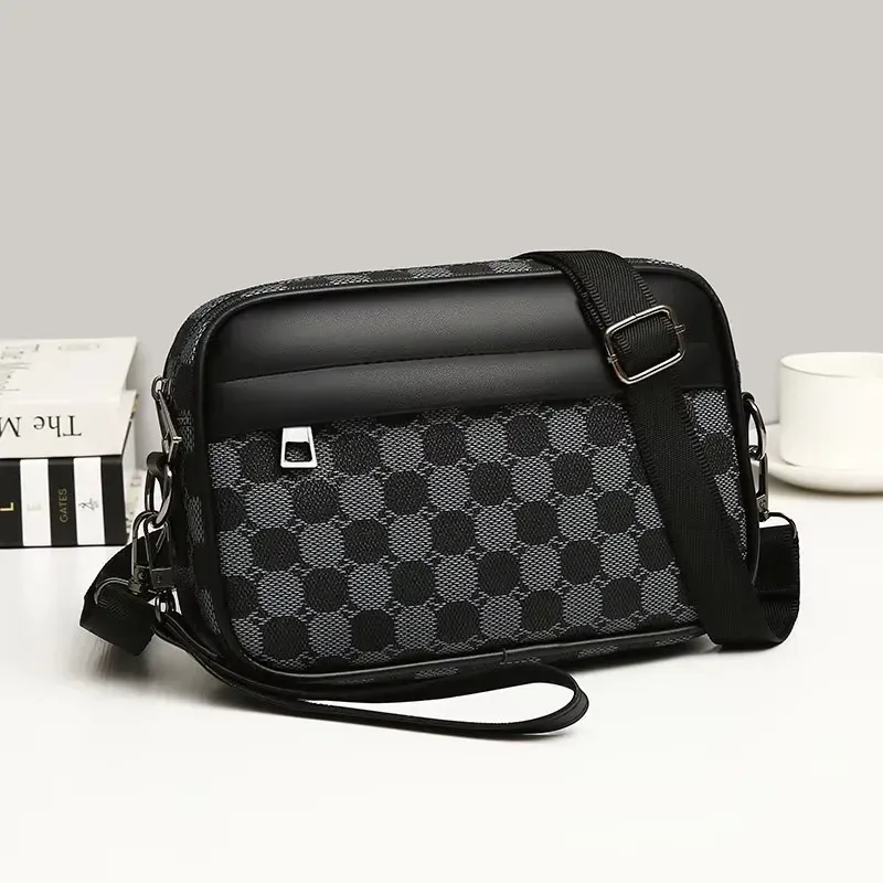 Premium PU Leather Men's Waist Pack Business Crossbody Bag Fashion Travel Shoulder Bag for Phone Storage, Stylish Clutch for Men - Image 1