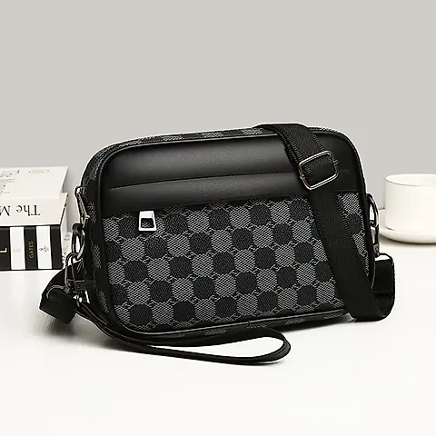 Premium PU Leather Men's Waist Pack Business Crossbody Bag Fashion Travel Shoulder Bag for Phone Storage, Stylish Clutch for Men