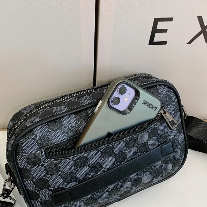 Premium PU Leather Men's Waist Pack Business Crossbody Bag Fashion Travel Shoulder Bag for Phone Storage, Stylish Clutch for Men - Image 6