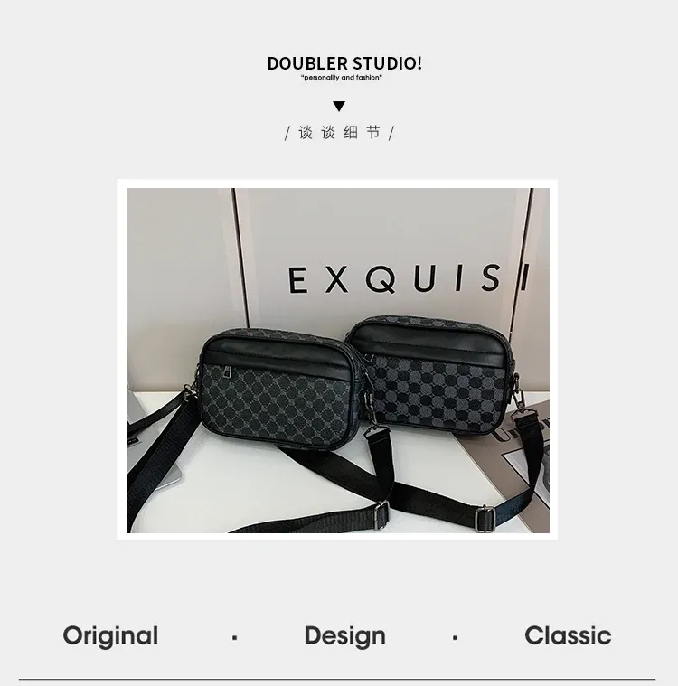 Premium PU Leather Men's Waist Pack Business Crossbody Bag Fashion Travel Shoulder Bag for Phone Storage, Stylish Clutch for Men showcase 3