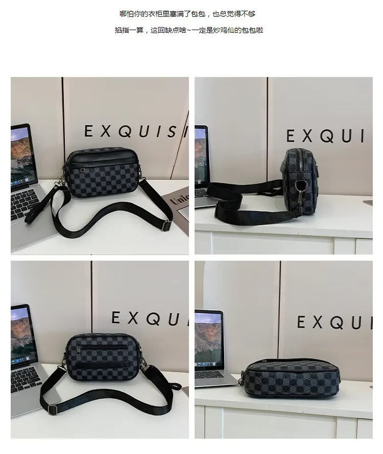 Premium PU Leather Men's Waist Pack Business Crossbody Bag Fashion Travel Shoulder Bag for Phone Storage, Stylish Clutch for Men showcase 8