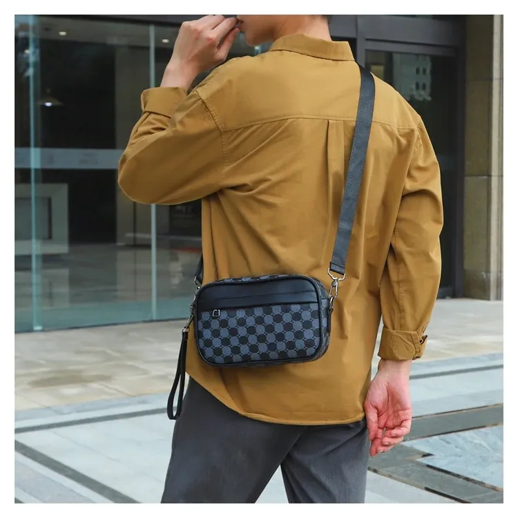 Premium PU Leather Men's Waist Pack Business Crossbody Bag Fashion Travel Shoulder Bag for Phone Storage, Stylish Clutch for Men showcase 12
