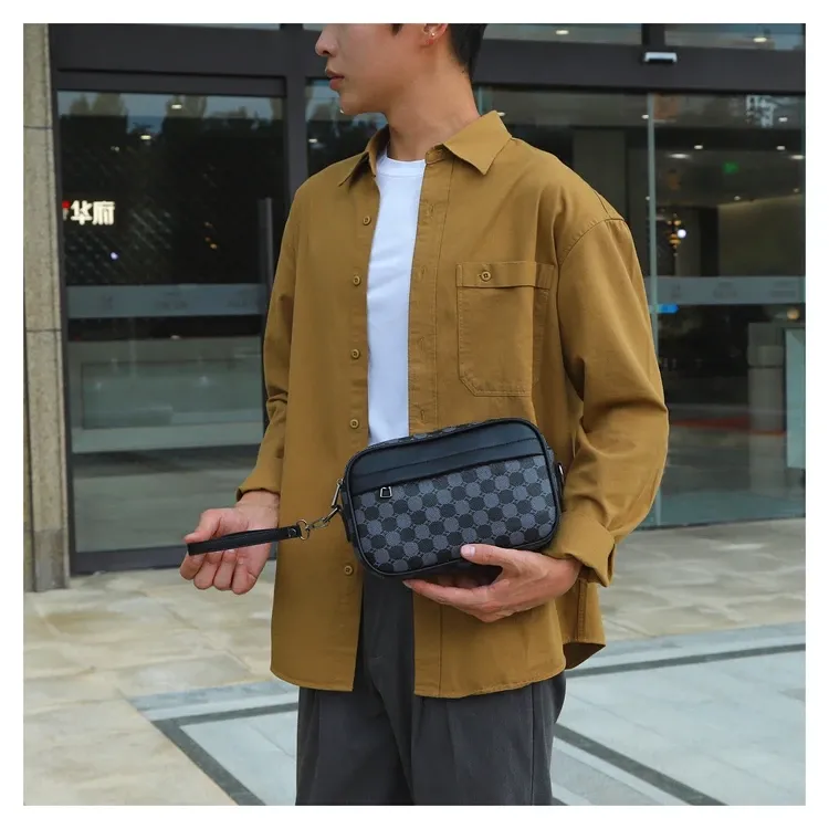 Premium PU Leather Men's Waist Pack Business Crossbody Bag Fashion Travel Shoulder Bag for Phone Storage, Stylish Clutch for Men showcase 16
