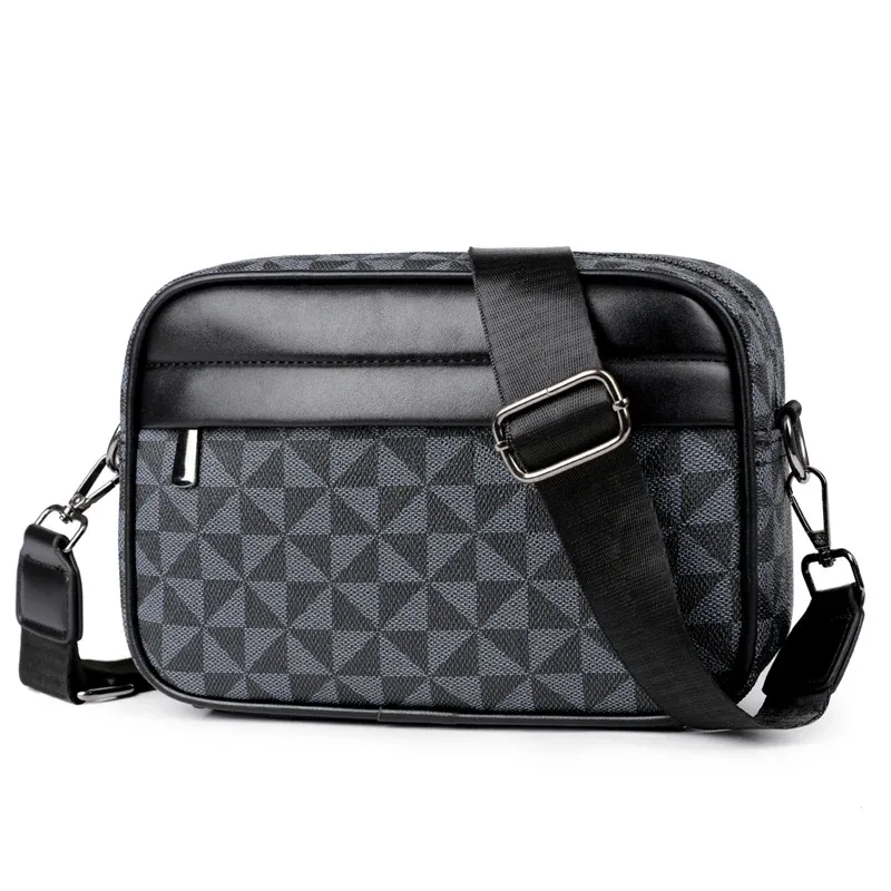 Stylish PU Leather Crossbody Messenger Bag for Men - High Quality Fashion Small Shoulder Bag, Perfect Gift for Men - Image 1