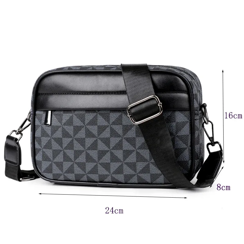 Stylish PU Leather Crossbody Messenger Bag for Men - High Quality Fashion Small Shoulder Bag, Perfect Gift for Men - Image 5