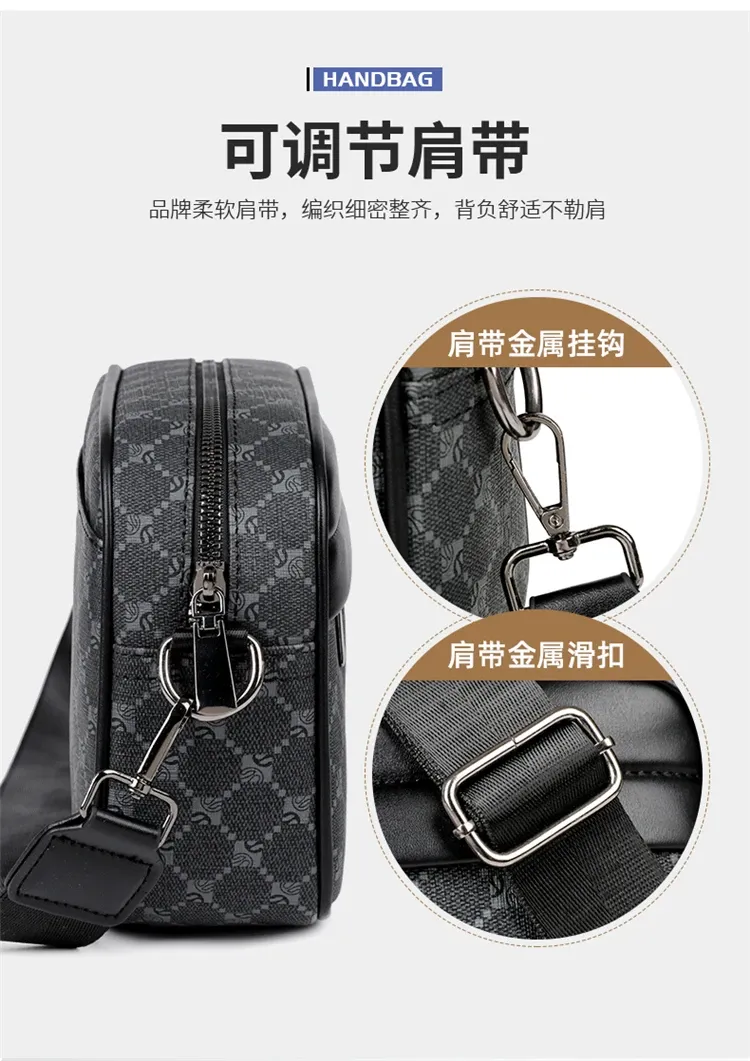 Stylish PU Leather Crossbody Messenger Bag for Men - High Quality Fashion Small Shoulder Bag, Perfect Gift for Men showcase 11