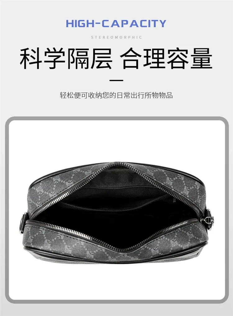 Stylish PU Leather Crossbody Messenger Bag for Men - High Quality Fashion Small Shoulder Bag, Perfect Gift for Men showcase 15