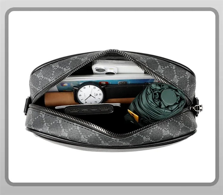 Stylish PU Leather Crossbody Messenger Bag for Men - High Quality Fashion Small Shoulder Bag, Perfect Gift for Men showcase 16
