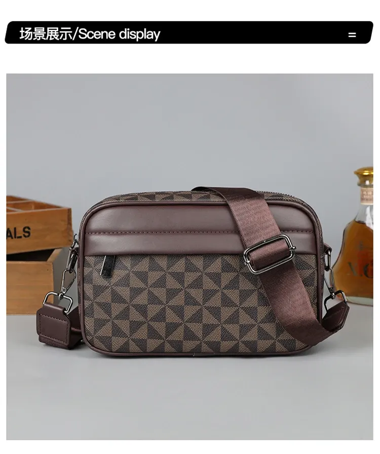 Stylish PU Leather Crossbody Messenger Bag for Men - High Quality Fashion Small Shoulder Bag, Perfect Gift for Men showcase 18