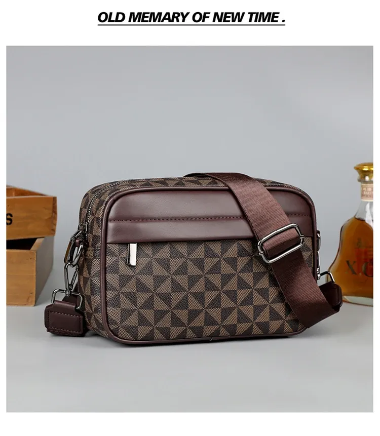 Stylish PU Leather Crossbody Messenger Bag for Men - High Quality Fashion Small Shoulder Bag, Perfect Gift for Men showcase 19