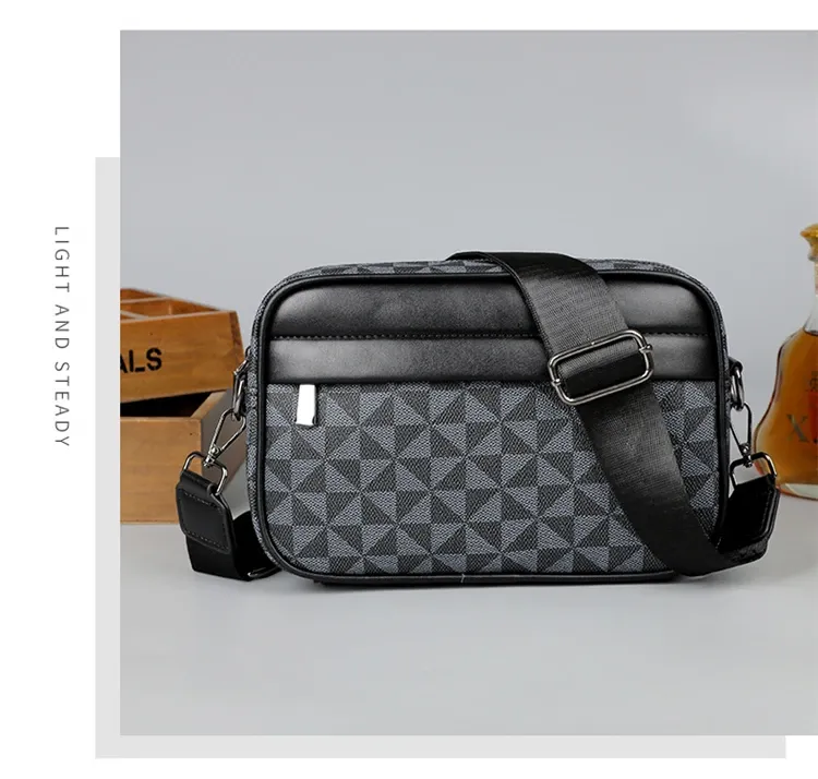 Stylish PU Leather Crossbody Messenger Bag for Men - High Quality Fashion Small Shoulder Bag, Perfect Gift for Men showcase 20