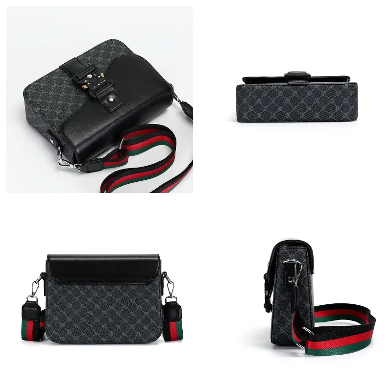 Fashionable Jacquard Pattern Men's Crossbody Bag, High-End Casual Shoulder Bag, Waterproof Business Commuting Sling Bag, Versatile Daily Use thumbnail 5
