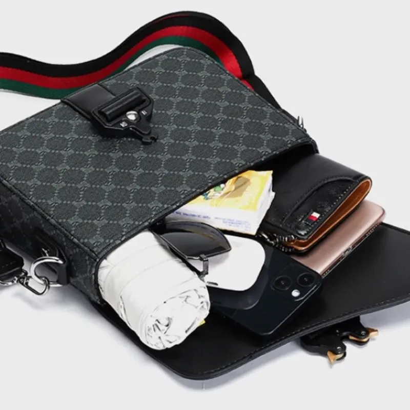 Fashionable Jacquard Pattern Men's Crossbody Bag, High-End Casual Shoulder Bag, Waterproof Business Commuting Sling Bag, Versatile Daily Use thumbnail 6